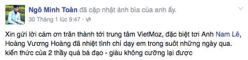 Ý kiến học viên Ngô Minh Toàn