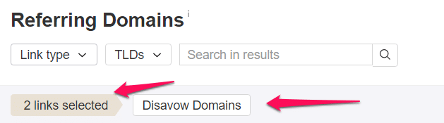 Sau đó click vao Disavow domain