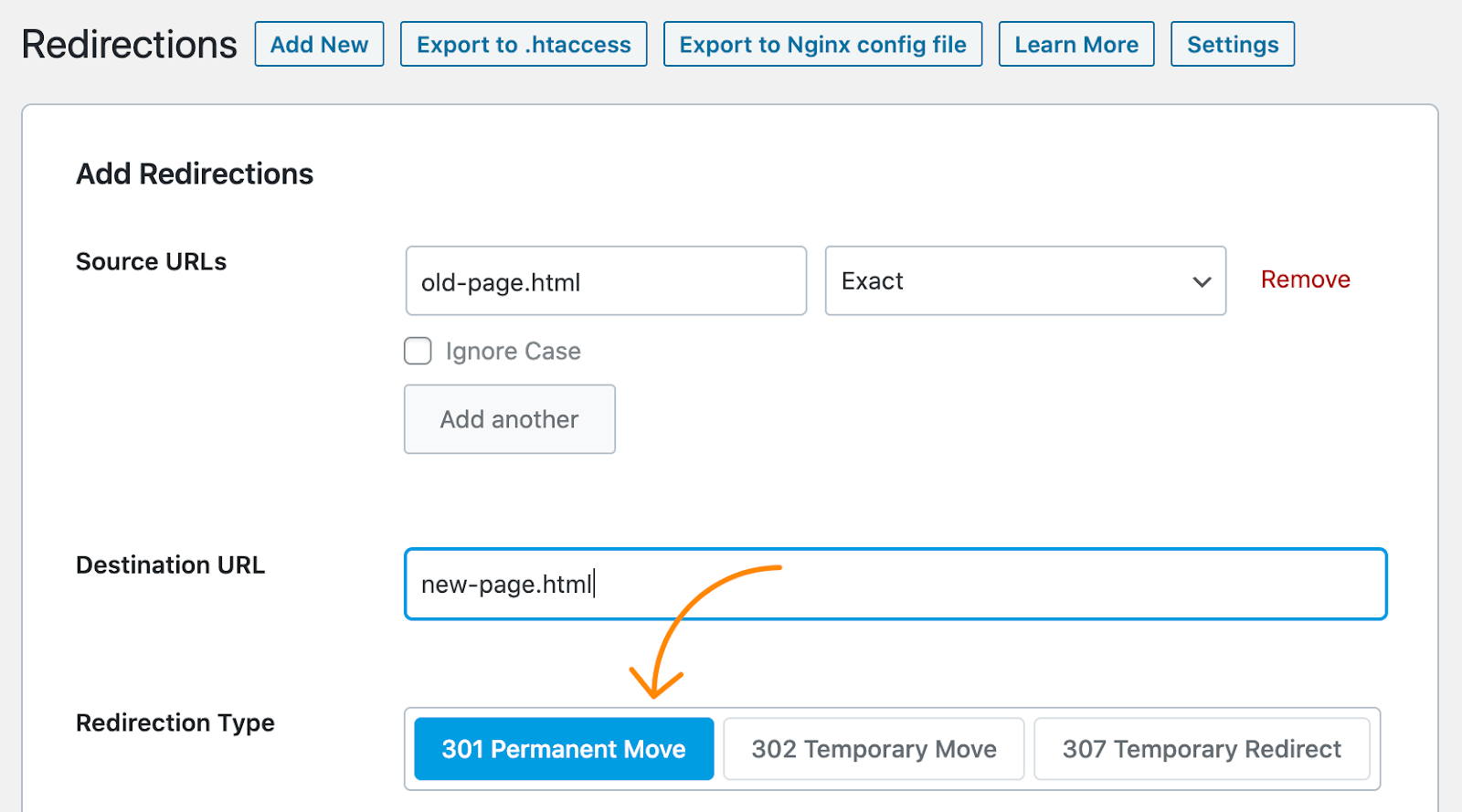 Cách tạo Redirect 301