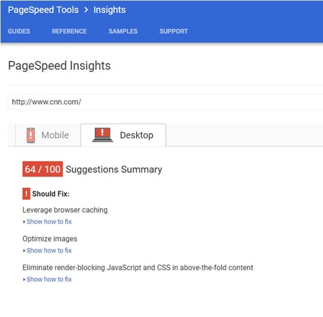 pagespeed tools