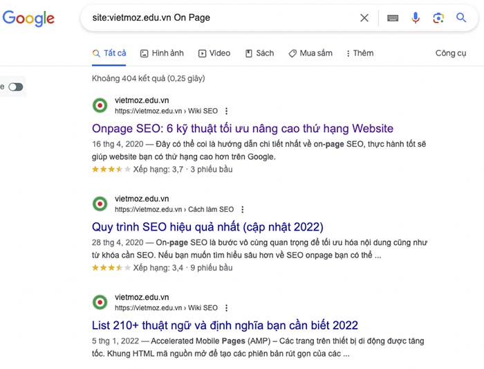 Vietmoz - search website