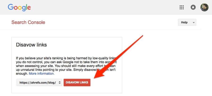 google disavow  tool