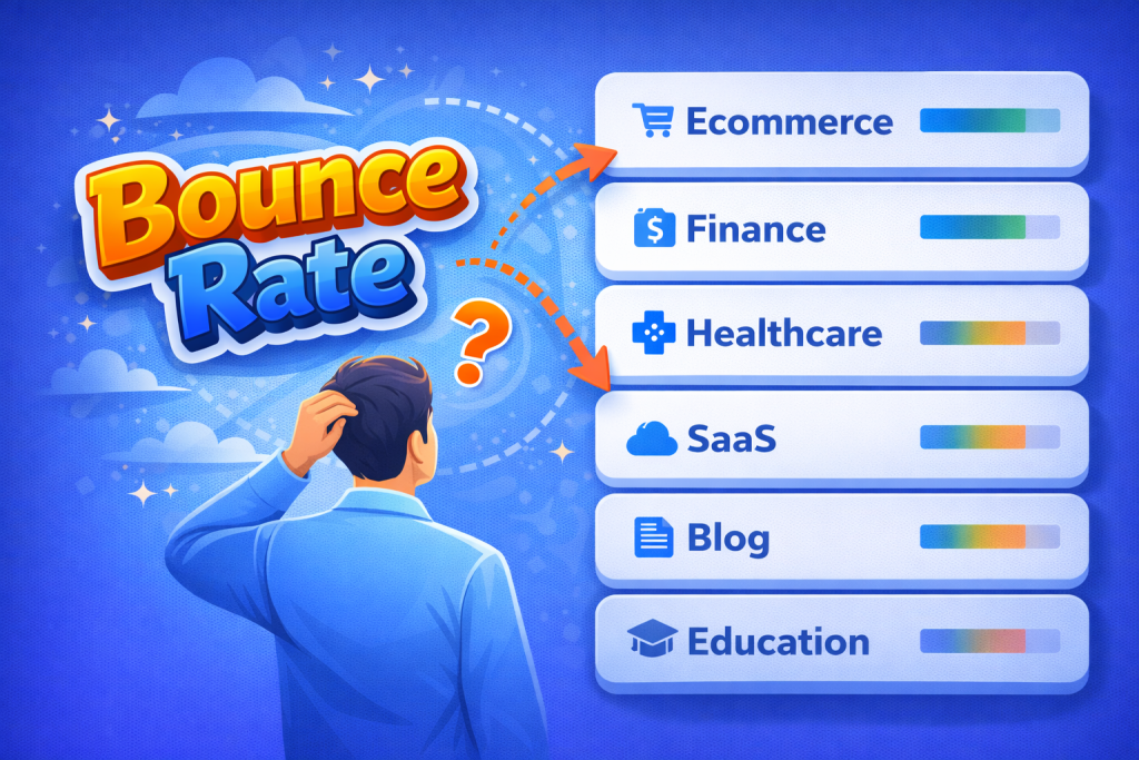 So sánh bounce rate theo benchmark ngành bằng Google Analytics