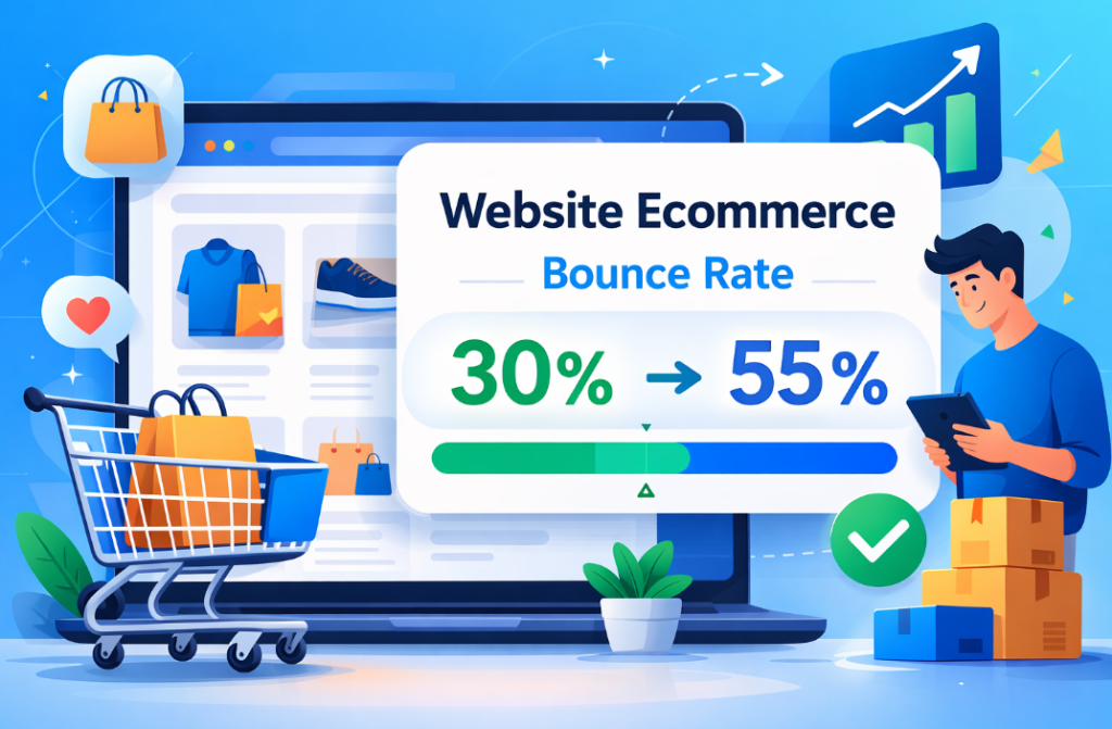 Bounce rate ecommerce phản ánh hành trình mua hàng online